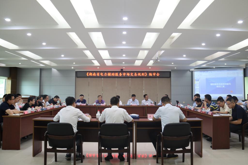 《湖南省电力辅助服务市场交易规则》编审会在株洲航电分乐动·官方站官网-乐动(中国)
召开