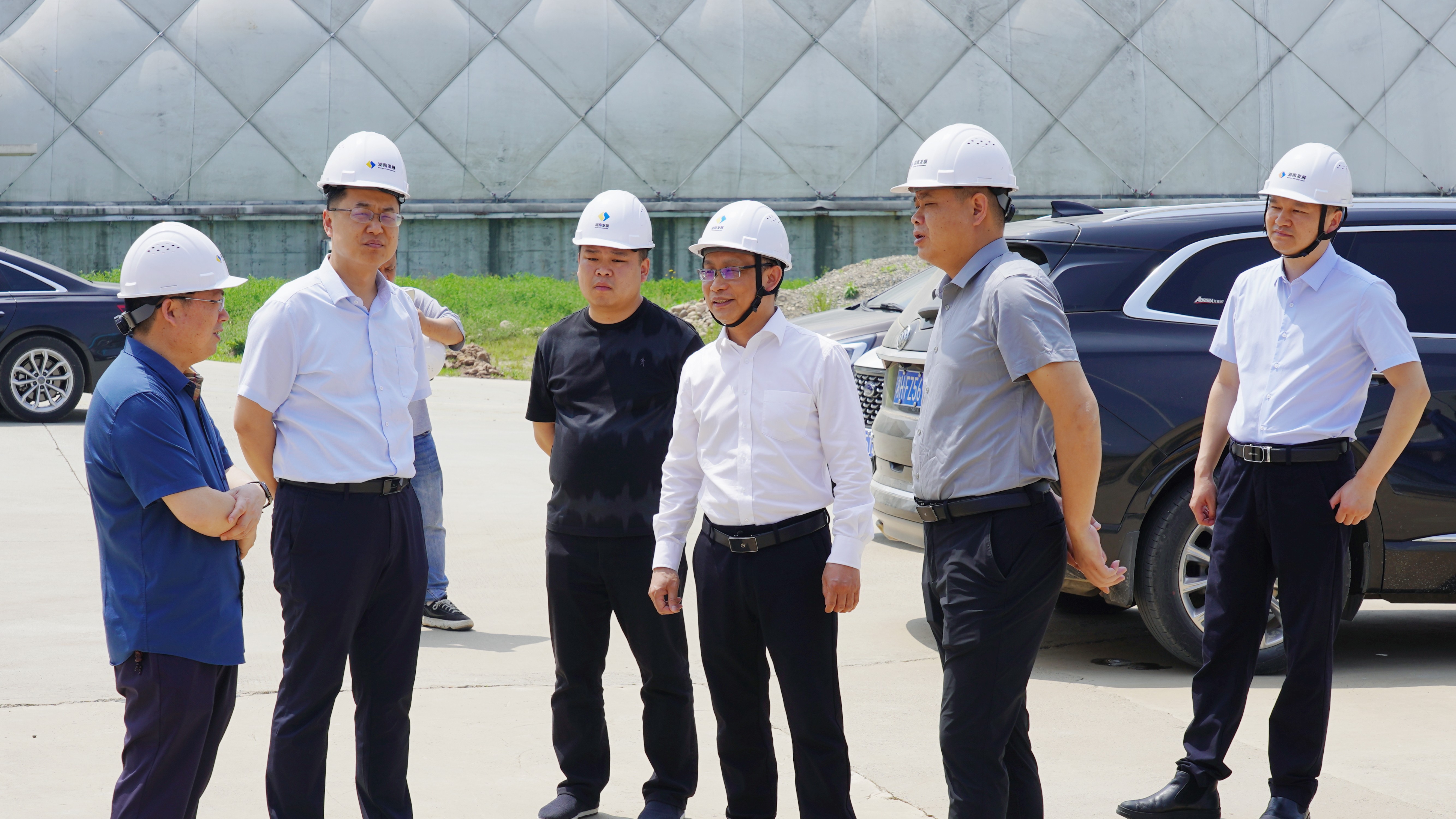 益阳市发改委一行调研乐动·官方站官网-乐动(中国)机制砂项目